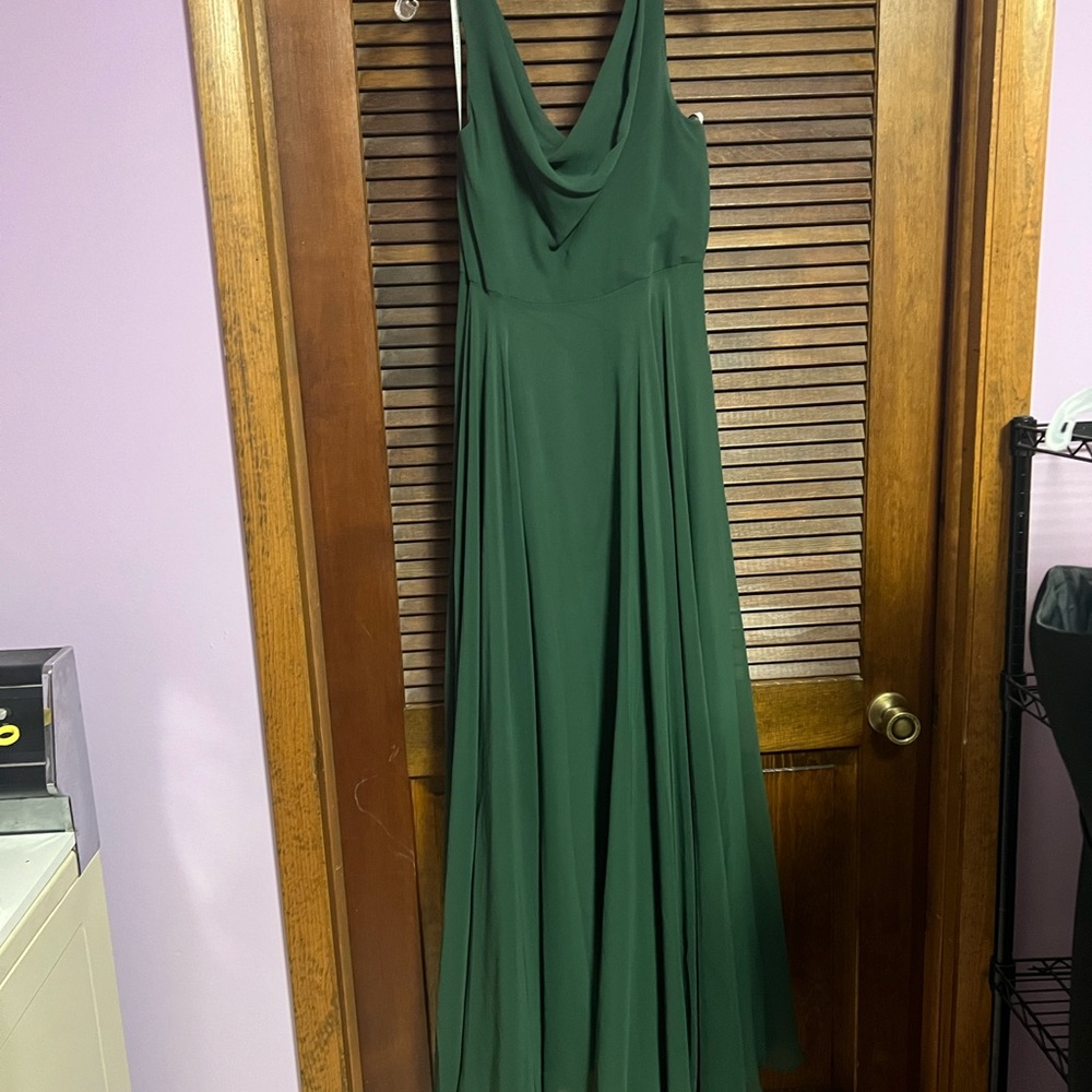 jenny yoo collection green dress size 10